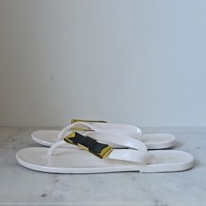 TED BAKER: Pink Logo Bow Sandals